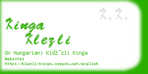 kinga klezli business card